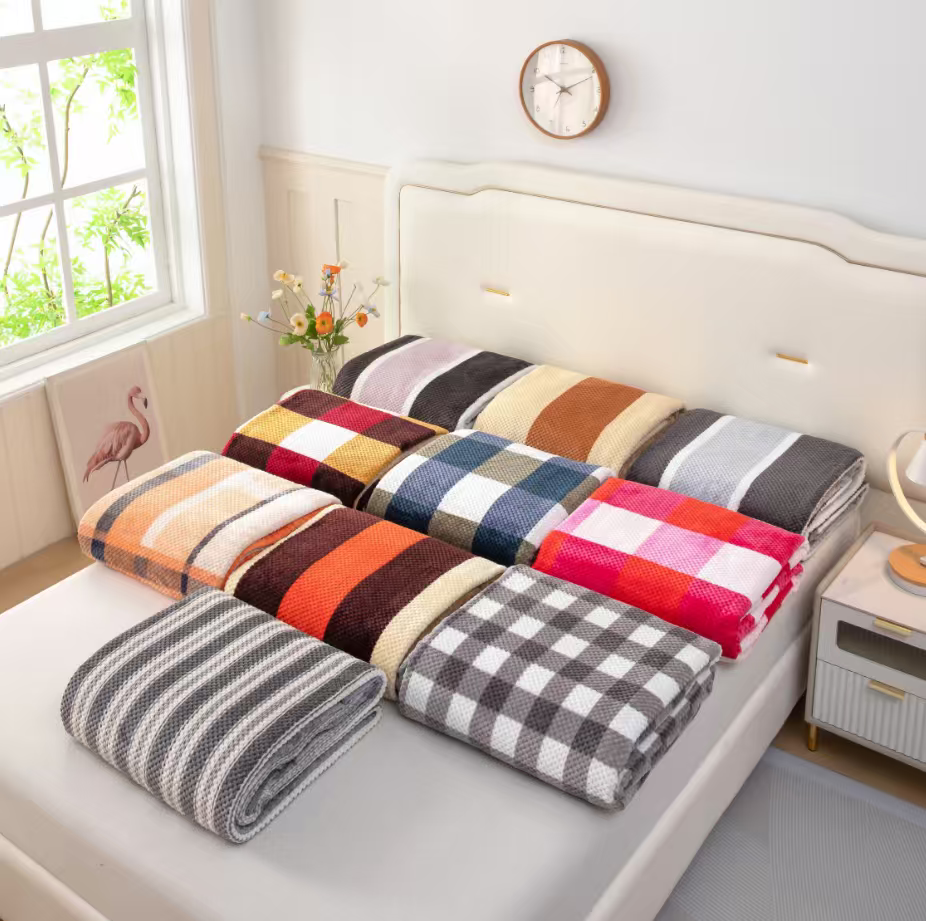 印花菠萝格法兰绒