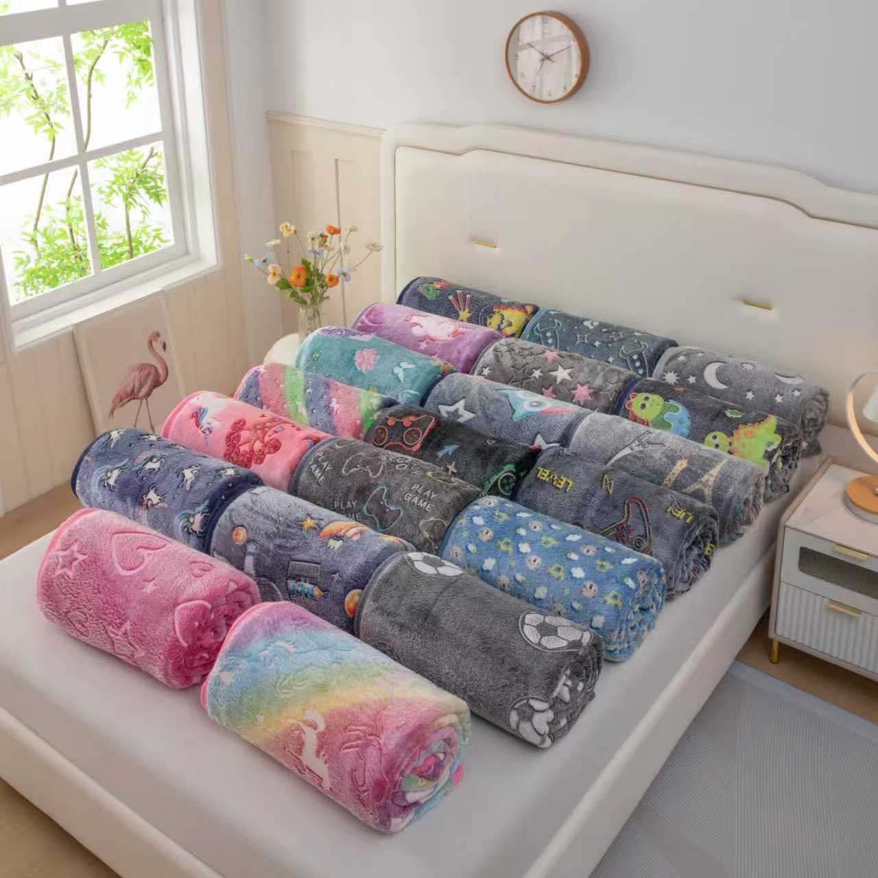 夜光印花法兰绒