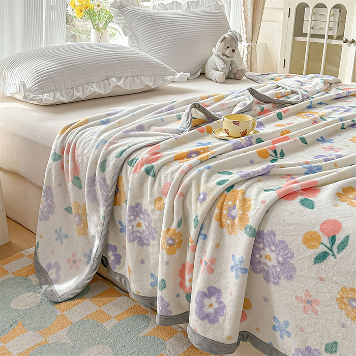 法兰绒印花毛毯